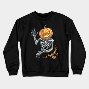 Pumpkin Head Skeleton Crewneck Sweatshirt